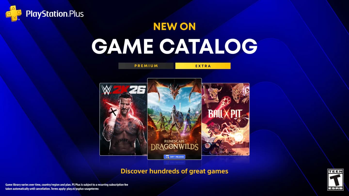PlayStation Plus suma RuneScape: Dragonwilds, WWE 2K26 y Ball x Pit al Catálogo de Juegos de septiembre