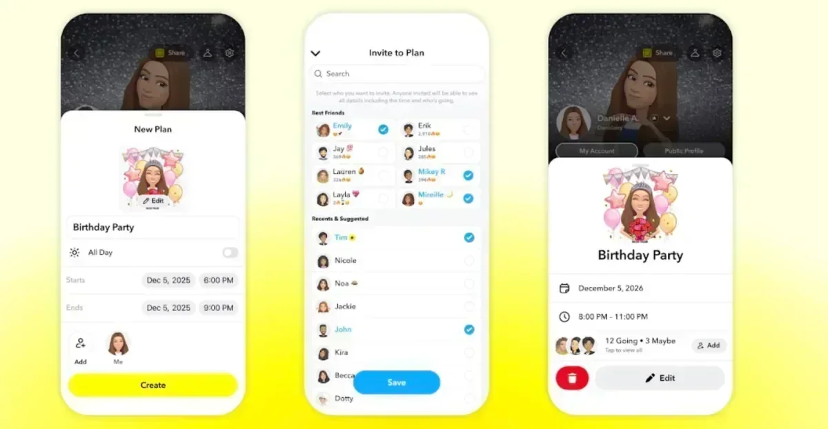 Snapchat estrena Plans para organizar reuniones de hasta 200 amigos