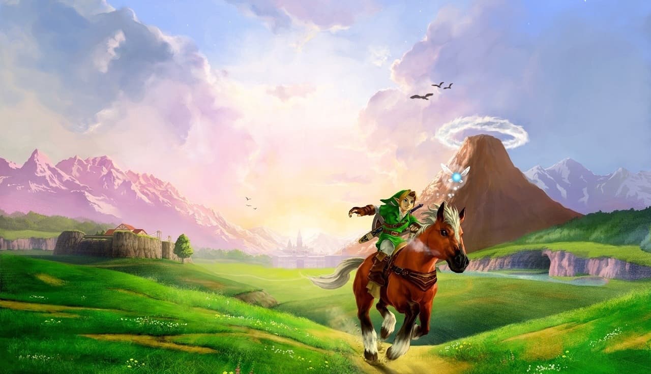 Arte promocional de The Legend of Zelda: Ocarina of Time (1998)